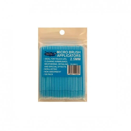 IckySticky 560313 100 Micro Brush Applicators 2.5mm - Hobby & Model Paints