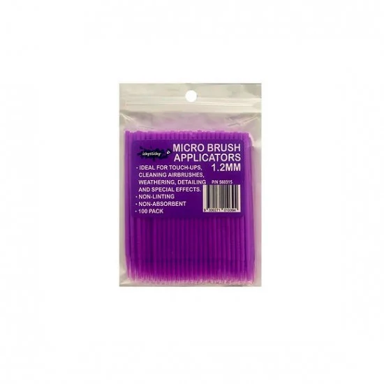 IckySticky 560315 100 Micro Brush Applicators 1.2mm - Hobby & Model Paints