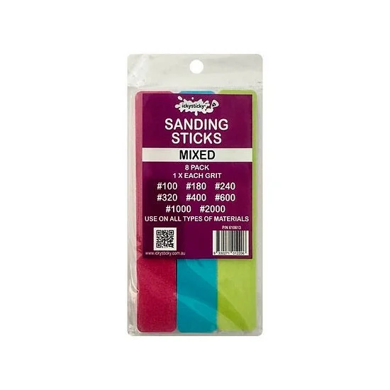 IckySticky 610613 Sanding Sticks - Mixed (8pcs)