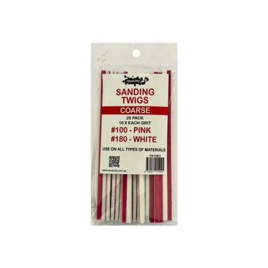 IckySticky 610617 Sanding Twigs #Coarse (10x Each Grit, #100 #180, 20pcs) - Hobby Tools & Supplies
