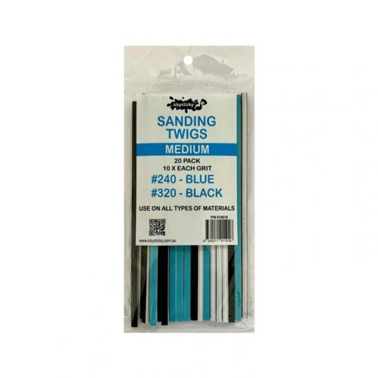 IckySticky 610618 Sanding Twigs #Medium (10x Each Grit, #240 #320, 20pcs) - Hobby Tools & Supplies