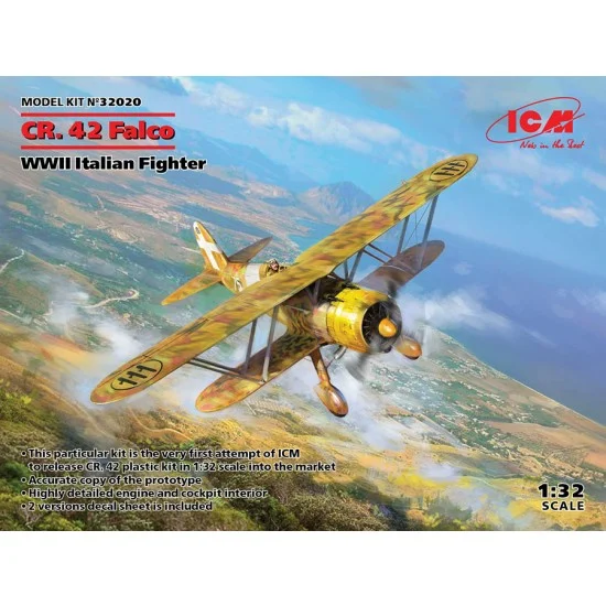 ICM 32020 1/32 WWII Italian CR. 42 Falco Fighter - Model Planes