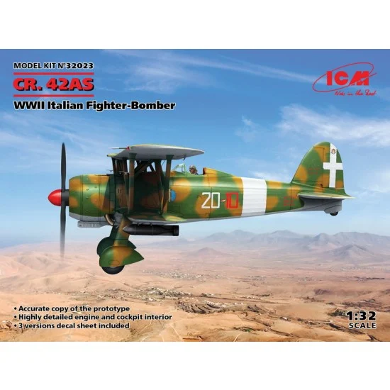 ICM 32023 1/32 WWII Italian Fiat CR. 42AS Fighter-Bomber