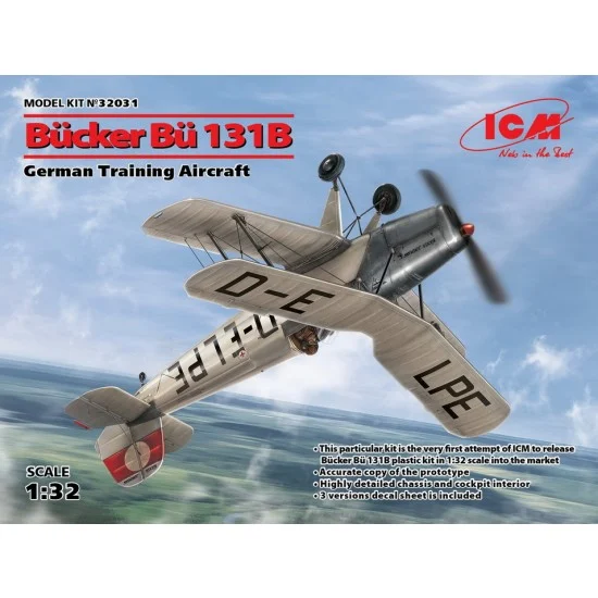 ICM 32031 1/32 German Training Aircraft Bucker Bu 131B - Model Planes