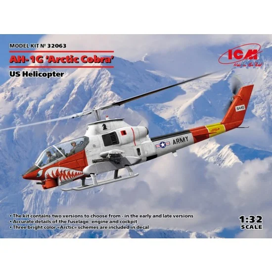 ICM 32063 1/32 Modern US AH-1G Arctic Cobra Helicopter