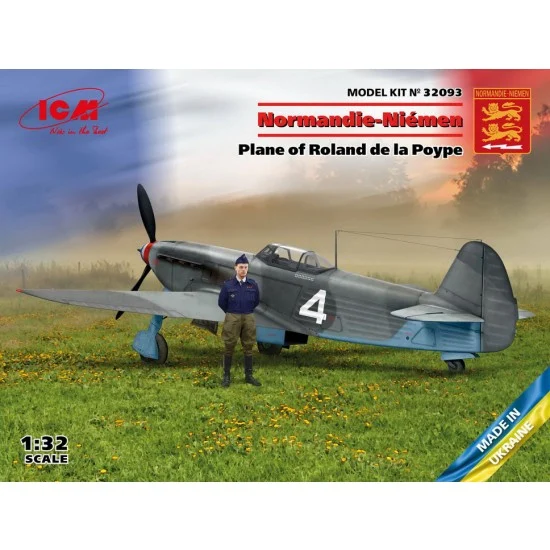 ICM 32093 1/32 Normandie-Niemen - Yakovlev Yak-9T Plane of Roland de la Poype w/Figure