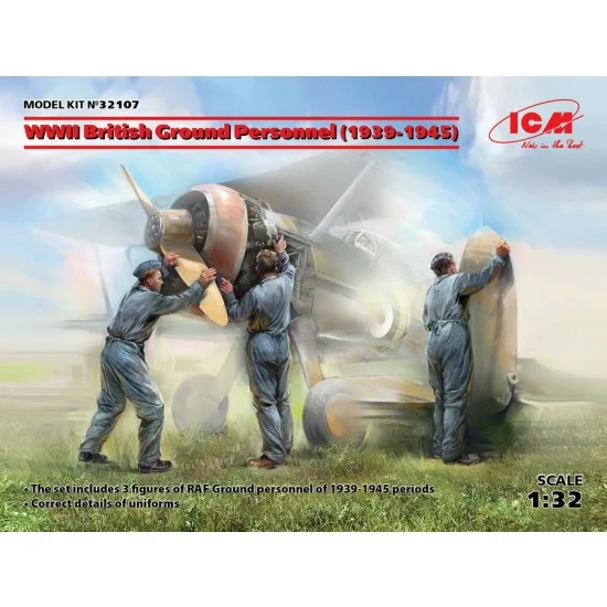 ICM 32107 1/32 WWII British Ground Personnel 1939-1945 (3 figures)