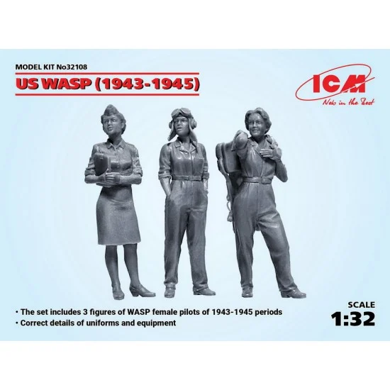 ICM 32108 1/32 US WASP Female Pilots 1943-1945 (3 figures)