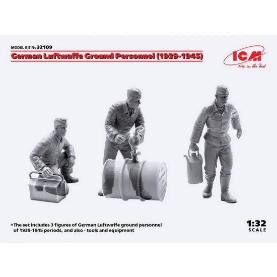 ICM 32109 1/32 German Luftwaffe Ground Personnel 1939-1945 (3 figures)