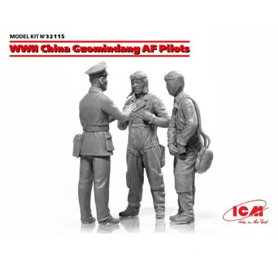 ICM 32115 1/32 WWII China Guomindang AF Pilots - Model Figures