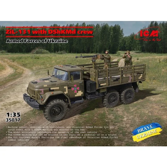 ICM 35017 1/35 Ukraine ZiL-131 with DShKMd Crew