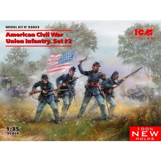 ICM 35023 1/35 American Civil War Union Infantry Set #2 (4 figures) - Model Figures