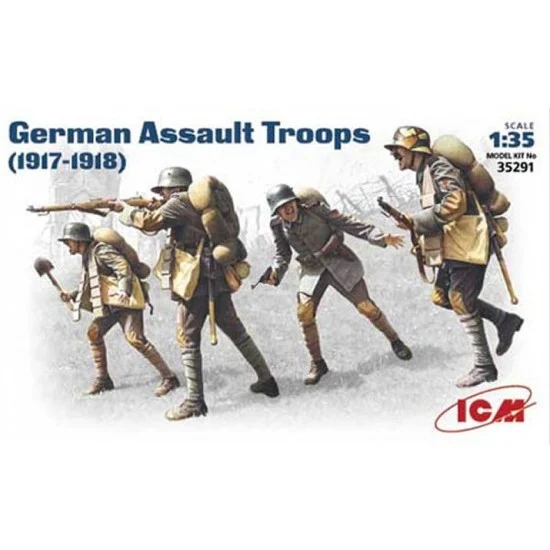 ICM 35291 1/35 WWI German Assault Troops 1917-1918 (4 Figures)
