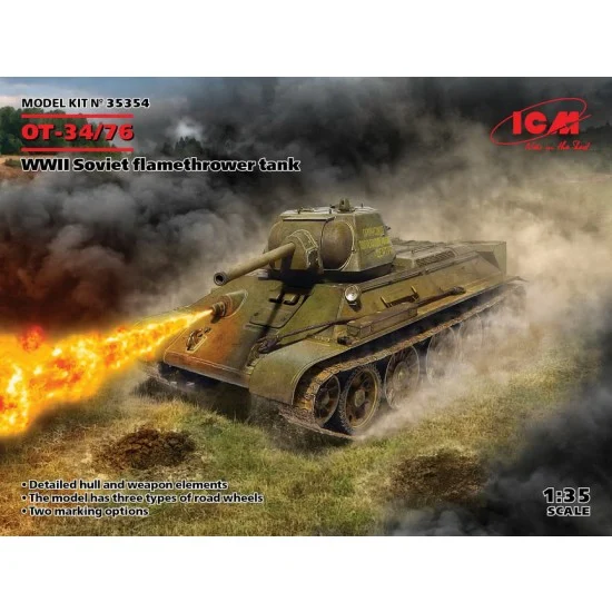 ICM 35354 1/35 WWII Soviet Flamethrower Tank OT-34/76