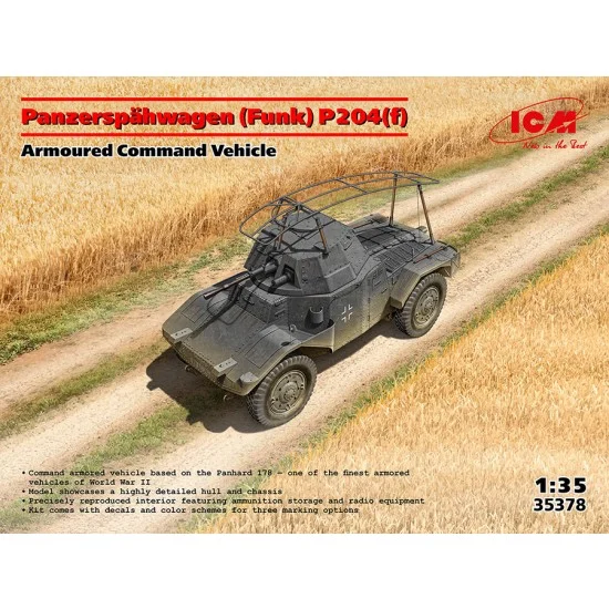 ICM 35378 1/35 Panzerspahwagen (Funk) P204(f) Armoured Command Vehicle - Military Vehicles & Tanks