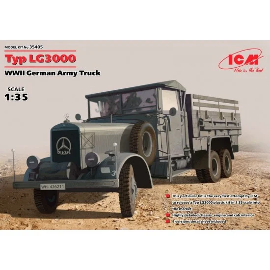 ICM 35405 1/35 WWII German Army Truck Type LG3000 - Military Vehicles & Tanks