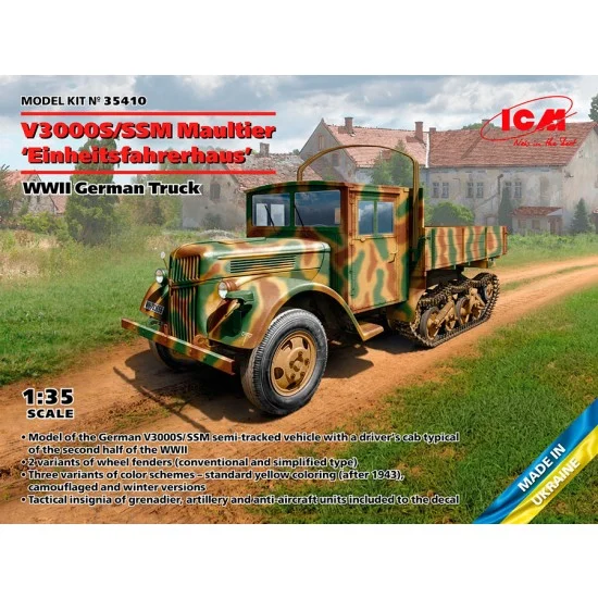 ICM 35410 1/35 WWII German Truck V3000S/SSM Maultier Einheitsfahrerhaus - Military Vehicles & Tanks