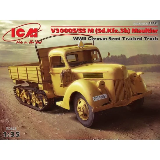 ICM 35412 1/35 WWII German Semi-Tracked Truck V3000S/SS M (Sd.Kfz.3b) Maultier
