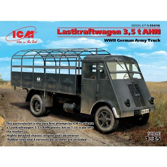 ICM 35416 1/35 WWII German Army Truck Lastkraftwagen 3.5t AHN - Military Vehicles & Tanks