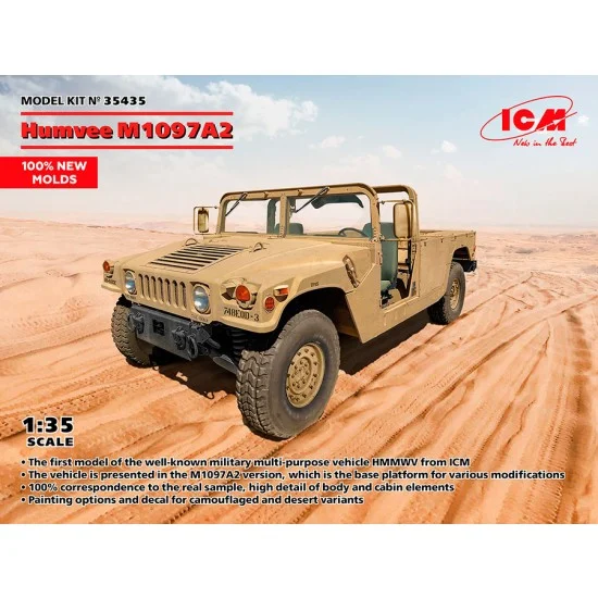 ICM 35435 1/35 US Army Humvee M1097A2 2000s - Military Vehicles & Tanks