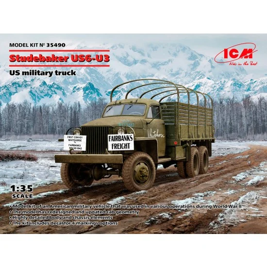 ICM 35490 1/35 US Studebaker US6-U3 Military Truck