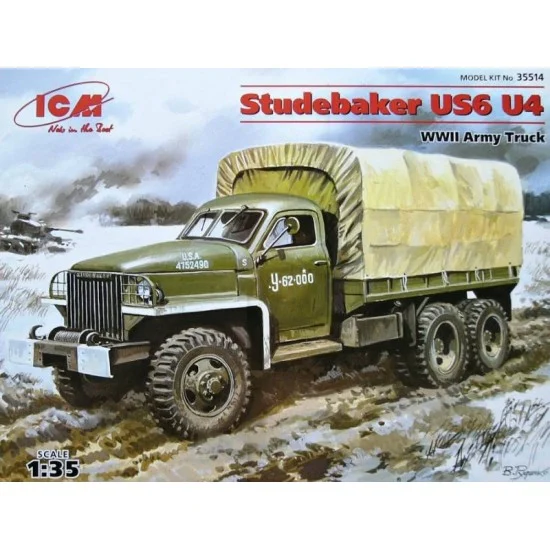 ICM 35514 1/35 WWII Army Truck Studebaker US6 U4 - Military Vehicles & Tanks