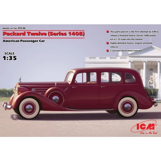 ICM 35536 1/35 American Passenger Car Packard Twelve (Series 1408) - Military Vehicles & Tanks
