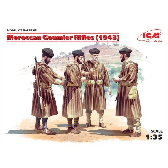 ICM 35565 1/35 Moroccan Goumier Rifles 1943 - Model Figures