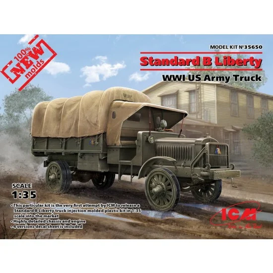 ICM 35650 1/35 WWI US Army Truck Standard B Liberty - Military Vehicles & Tanks