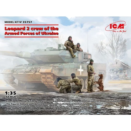 ICM 35757 1/35 Leopard 2 Crew of the Armed Forces of Ukraine (5 figures) - Model Figures