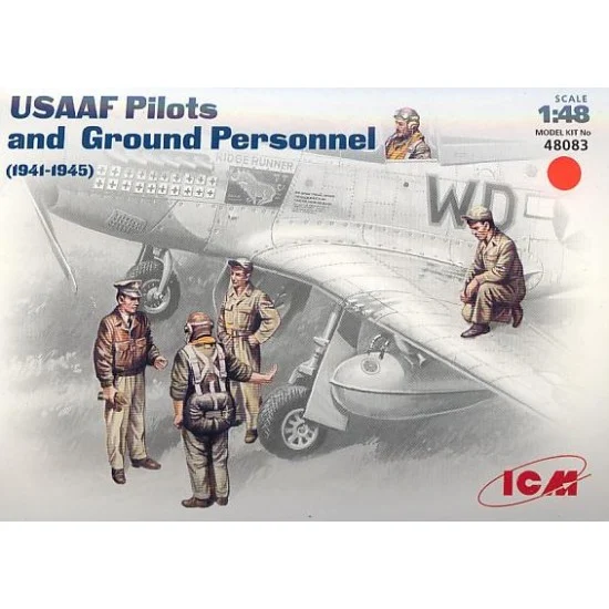 ICM 48083 1/48 USAAF Pilots & Ground Personnel 1941-1945 (5 Figures)