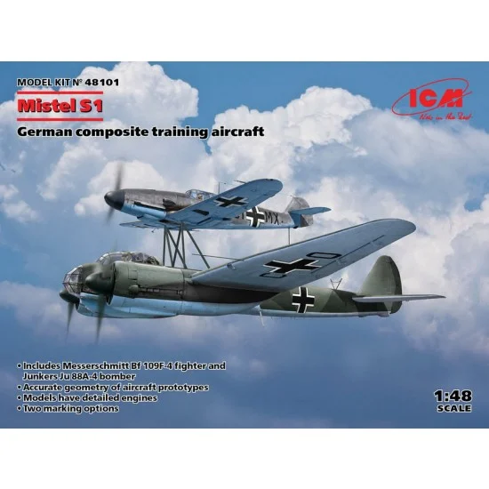 ICM 48101 1/48 German Mistel S1 Composite Training Aircraft - Model Planes