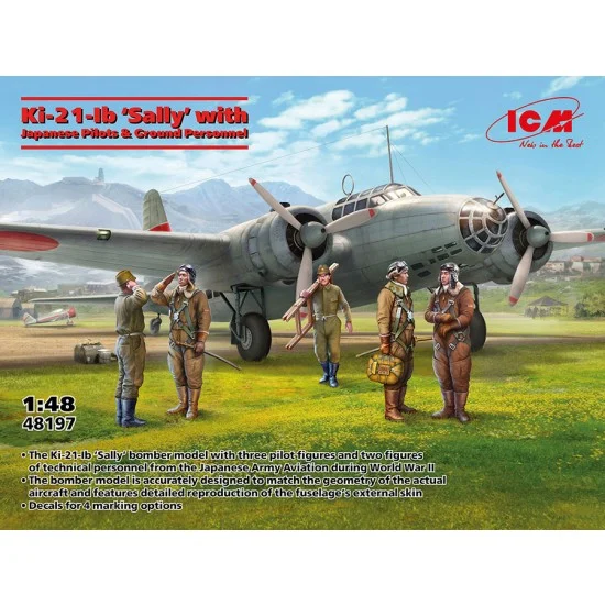 ICM 48197 1/48 Ki-21-Ib 'Sally' with Japanese Pilots and Ground Personnel