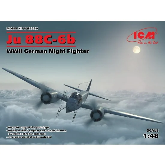 ICM 48239 1/48 WWII German Night Fighter Ju 88 - Model Planes