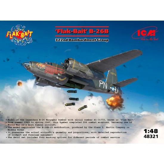 ICM 48321 1/48 Flak Bait B-26B 322nd Bombardment Group