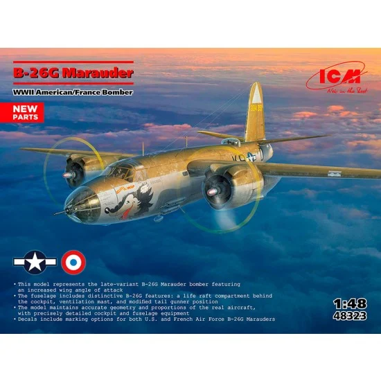 ICM 48323 1/48 WWII US/French B-26G Marauder Bomber