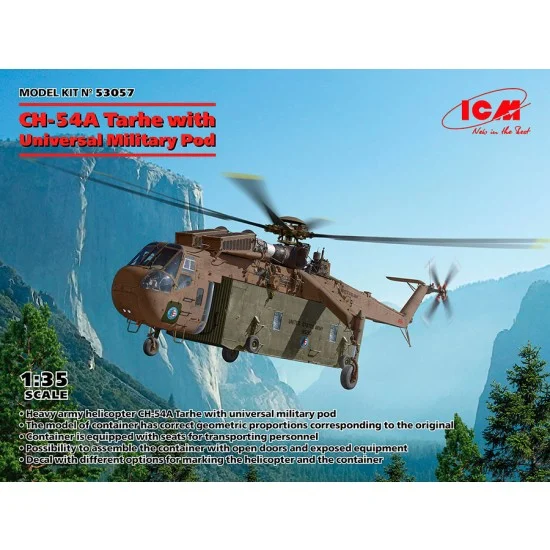 ICM 53057 1/35 CH-54A Tarhe with Universal Military Pod