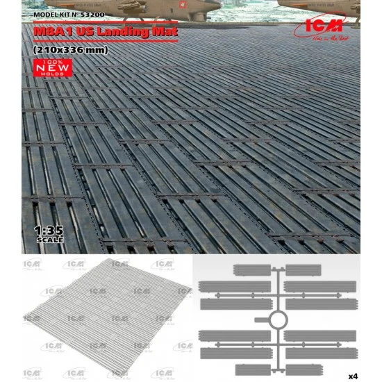ICM 53200 1/35 M8A1 US Landing Mat (210x336 mm) - Scenics & Diorama