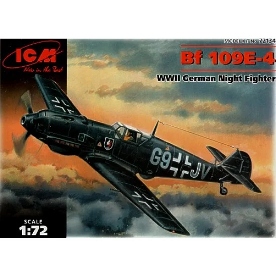 ICM 72134 1/72 WWII German Night Fighter Messerschmitt Bf 109E-4