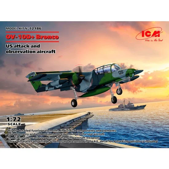 ICM 72186 1/72 US OV-10D+ Bronco Attack and Observation Aircraft