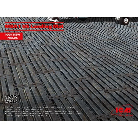 ICM 72216 1/72 M8A1 US Landing Mat 188 x 205 mm - Model Planes