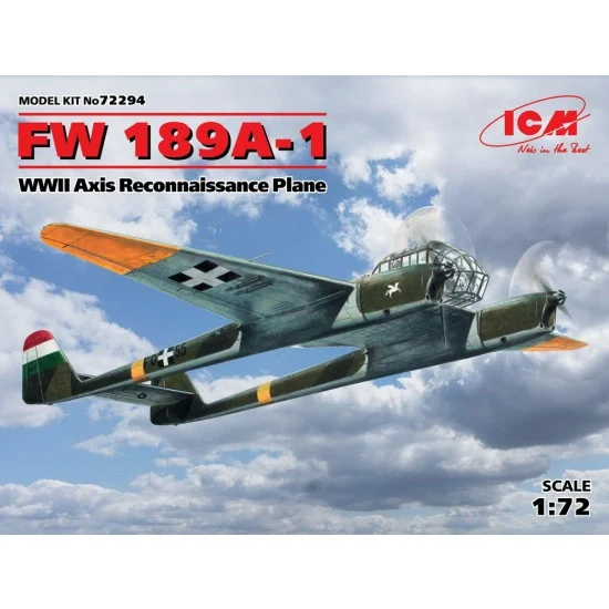 ICM 72294 1/72 WWII Axis Reconnaissance Plane Focke-Wulf Fw 189A-1