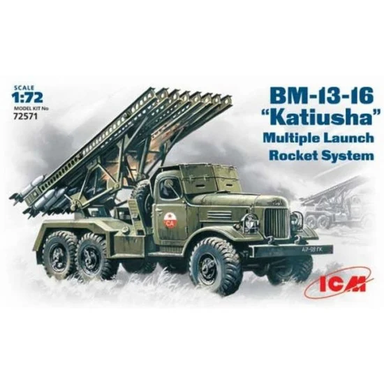 ICM 72571 1/72 Multiple Launch Rocket System BM-13-16 Katyusha on ZiL-157 Base