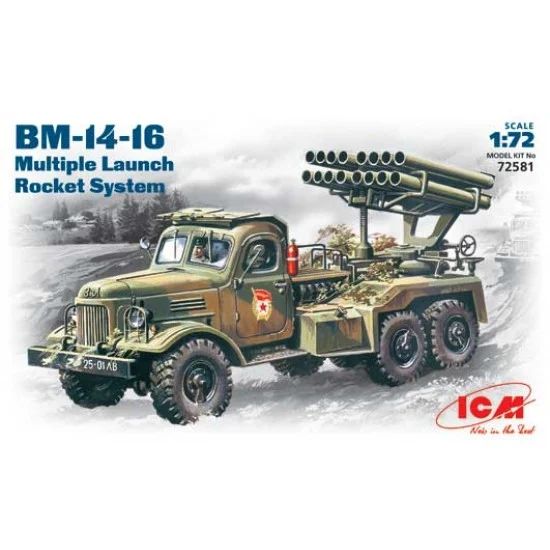ICM 72581 1/72 Multiple Launch Rocket System BM-14-16 on ZiL-157 Base