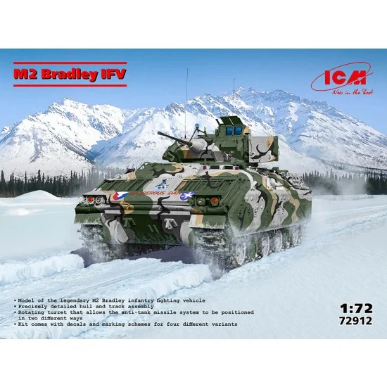 ICM 72912 1/72 M2 Bradley US Infantry Fighting Vehicle - Military Vehicles & Tanks