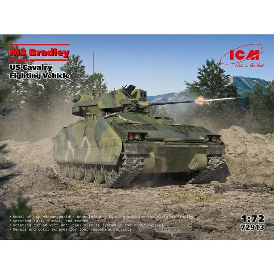 ICM 72913 1/72 M3 Bradley US Cavalry Fighting Vehicle - Military Vehicles & Tanks