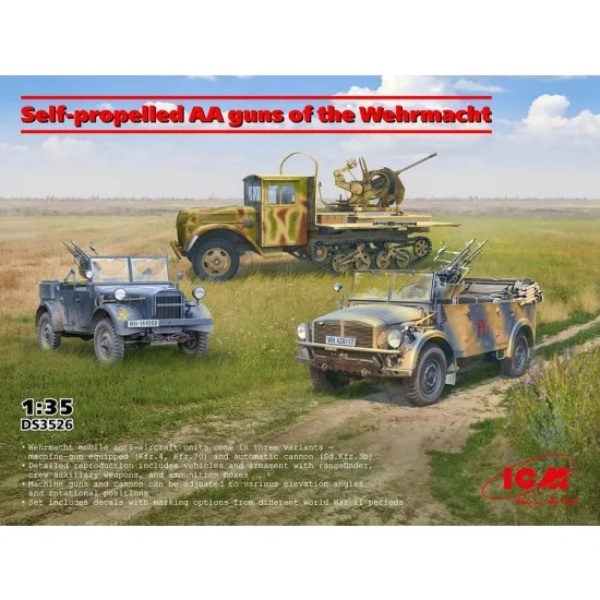 ICM DS3526 1/35 Wehrmacht Self-propelled AA Guns Vehicles
