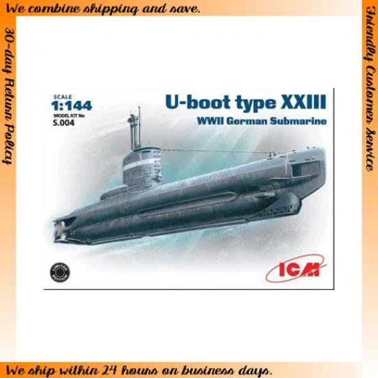 ICM S004 1/144 WWII German Submarine U Boat Type XXIII - Model Ships & Boats
