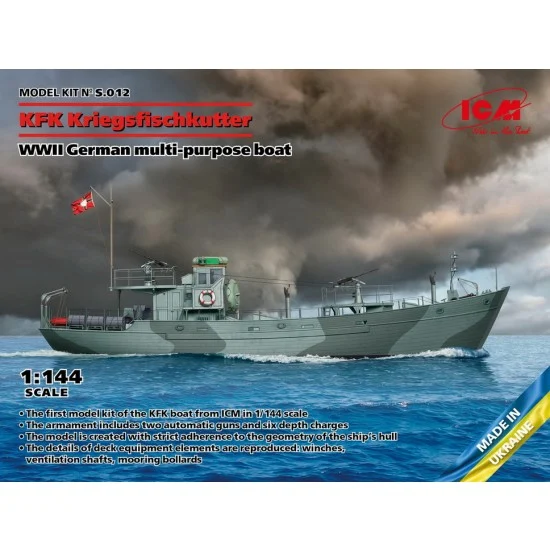 ICM S012 1/144 WWII German KFK Kriegsfischkutter Multi-purpose Boat