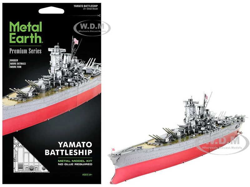 Model Kit Yamato Battleship "Imperial Japanese Navy" (Challenging Difficulty) Steel Model by Metal Earth - Military Models